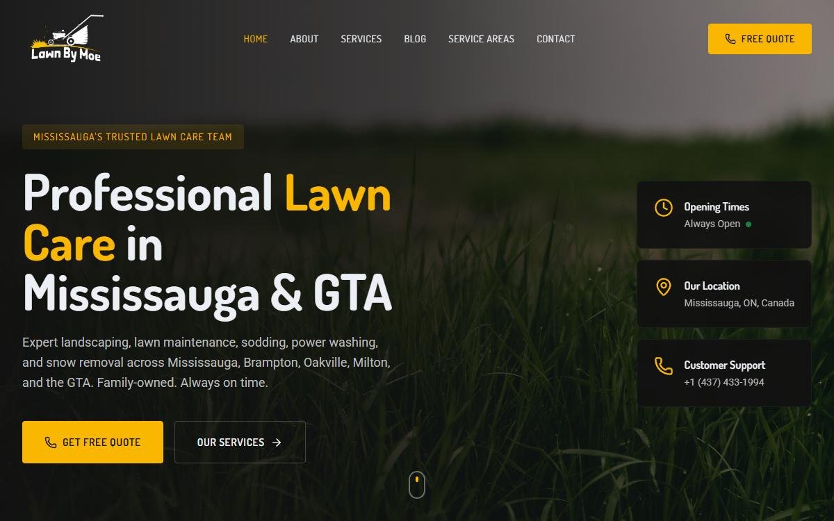 Lawn By Moe, موقع خدمات